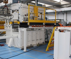 A view of the line under implementation developed by Saronni for an outstanding automotive manufacturer in North Europe.