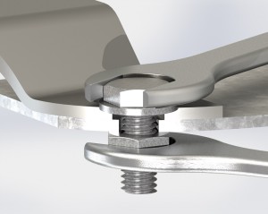 Self-Locking Deform-Nut: rapid assembly on the connection screw because unlike the self-locking nut, it does not need the aid of two wrenches.