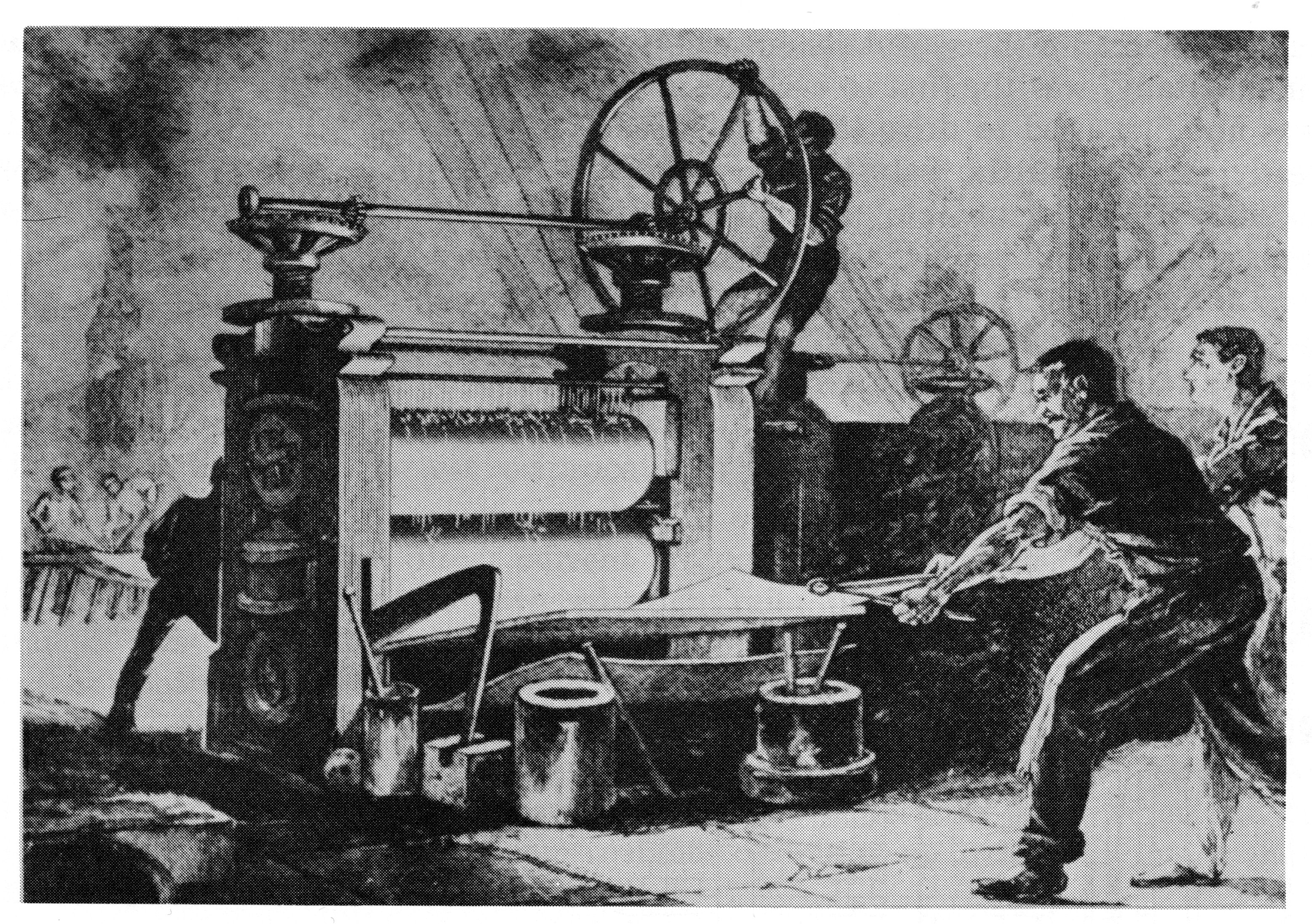 Interface of still shaping machine from the end of IXX century